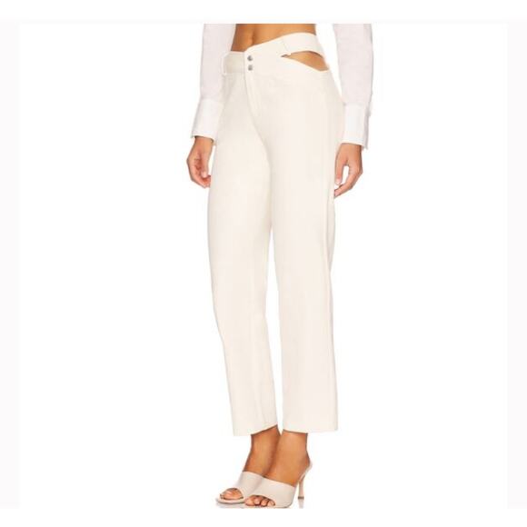Superdown Iris Cut Out in Ivory High-Waisted Wide Leg Pants - Size M - Picture 2 of 11